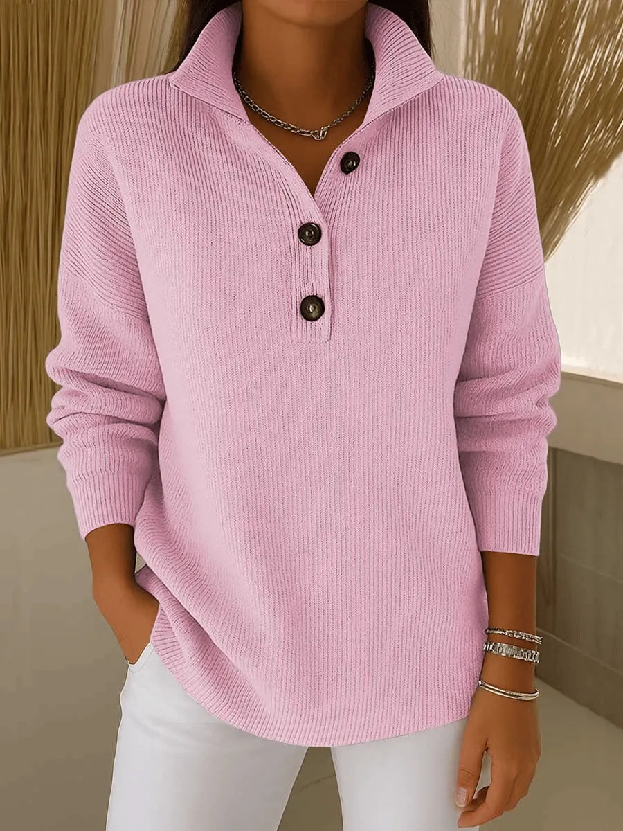 Claire | V-Neck Polo Sweater